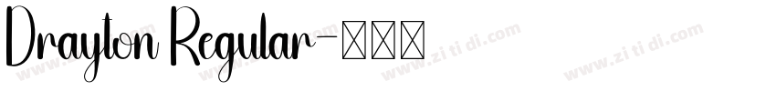 Drayton Regular字体转换